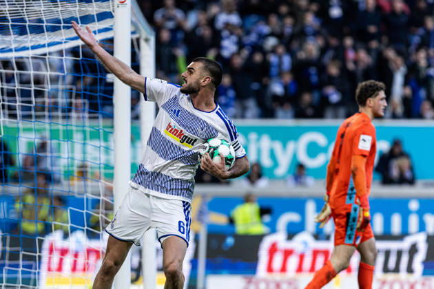 3rd Division: MSV Duisburg vs. TSG Hoffenheim II, October 10, 2026. MSV Duisburg celebrates the goal, 1 2 3rd Division, Matchday 8: MSV Duisburg vs. TSG Hoffenheim II at Schauinsland Reisen Arena, Duisburg, October 10, 2026. DFB regulations prohibit any use of photographs as image sequences and or quasi-video Copyright: xBEAUTIFULxSPORTS Buriakovx