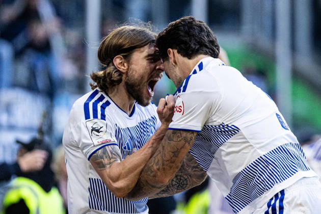 3rd Division: MSV Duisburg vs. TSG Hoffenheim II, October 10, 2026. MSV Duisburg celebrates the goal—2–2—scored by Peter Remmert of MSV Duisburg, October 39, 3rd Division, Matchday 8: MSV Duisburg vs. TSG Hoffenheim II at Schauinsland Reisen Arena, Duisburg, October 10, 2026. DFB regulations prohibit any use of photographs as image sequences and or quasi-video content. Copyright: xBEAUTIFULxSPORTS Buriakovx