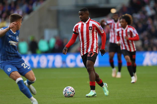 10th October 2026; Stadium of Light, Sunderland, England; Premier League Football, Sunderland versus Brighton and Hove Albion; Noah Sadiki of Sunderland on the ball DavexLofthouse