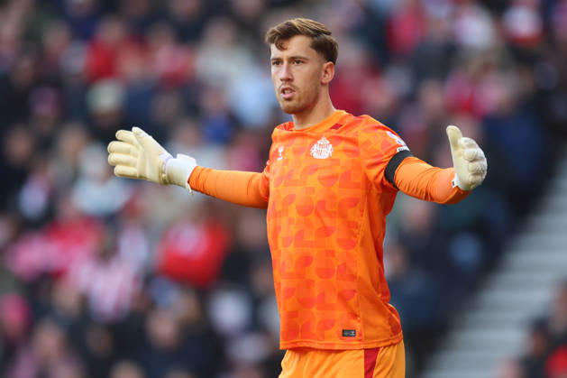 Sunderland v Brighton and Hove Albion - Premier League 2026 27 Robin Roefs, goalkeeper of Sunderland reacts during the Premier League 2026 27 match between Sunderland and Brighton & Hove Albion at Stadium of Light on October 10, 2026 in Sunderland, England. WARNING! This Photograph May Only Be Used For Newspaper And Or Magazine Editorial Purposes. May Not Be Used For Publications Involving 1 player, 1 Club Or 1 Competition Without Written Authorisation From Football DataCo Ltd. For Any Queries, Please Contact Football DataCo Ltd on +44 (0) 207 864 9121 Sunderland Stadium of Light England United Kingdom Copyright: xAllstarxPicturexLibraryxLtdx