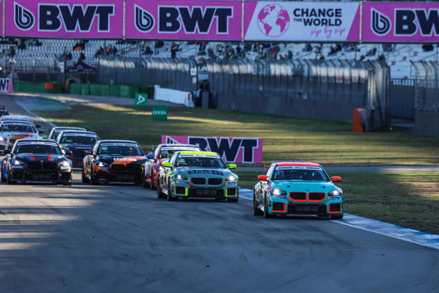 BMW M2 Cup, 9. + 10. Rennen Hockenheim 2026 55 BMW M2 Racing, ME Motorsport: Noah Eichele, 3 BMW M2 Racing, Hofor Racing by Bonk Motorsport: Niklas Hirsch - picture by Gruppe C Photography Sachsenring Sachsenring Baden-Württemberg Germany Copyright: xGruppexCxPhotographyx