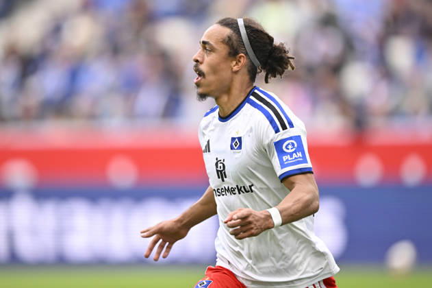 GOAL: 0-1 Yussuf Poulsen, Hamburger SV (HSV) 15 Goal Celebration, TSG 1899 Hoffenheim vs. Hamburger SV (HSV) 10 10 2026 DFL REGULATIONS PROHIBIT ANY USE OF PHOTOGRAPHS AS IMAGE SEQUENCES AND OR QUASI VIDEO TSG 1899 Hoffenheim vs. Hamburger SV (HSV)