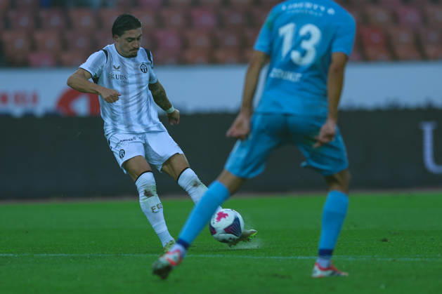 FC Zurich vs. FC Thun, Brack Super League, October 10, 2026. Kevin Spadanuda scored the 1-1 equalizer for FC Zurich in the 17th minute during the soccer match between FC Zurich and FC Thun in the Brack Super League on October 10, 2026, Letzigrund Stadium, Zurich, Switzerland; Zurich, Letzigrund Stadium, Zurich, Switzerland