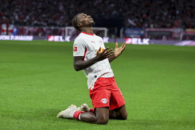 Ezechiel Banzuzi of RB Leipzig celebrates his goal to make it 1–0 during the Bundesliga match between RB Leipzig and Eintracht Frankfurt, Red Bull Arena on October 10, 2026, in Leipzig, Germany. Photo by Marco Steinbrenner, DeFodi Images. Ezechiel Banzuzi of RB Leipzig celebrates after scoring his team’s first goal during the Bundesliga match between RB Leipzig and Eintracht Frankfurt at Red Bull Arena on October 10, 2026 in Leipzig, Germany. Photo by Marco Steinbrenner, DeFodi Images. DFB and DFL regulations prohibit any use of photographs as image sequences and or quasi-video. Photo by Marco Steinbrenner, DeFodi Images.