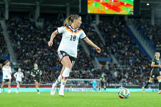 Melissa Kössler Melissa Koessler German Women s National Team, 18 on the Ball, Germany, soccer, international match, friendly match, exhibition match, 2026 2027, Germany vs. Australia, October 9, 2026, BBBank Wildpark, Karlsruhe, Karlsruhe, BBBank Wildpark, Baden-Württemberg, Germany Copyright: xArnexAmbergx