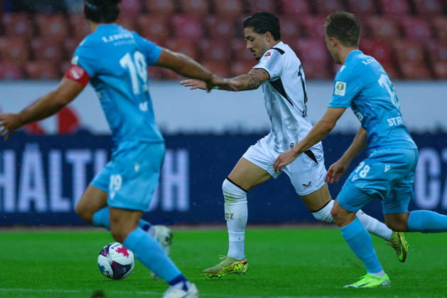 FC Zurich vs. FC Thun, Brack Super League, October 10, 2026. Kevin Spadanuda scored the 1-1 equalizer for FC Zurich in the 17th minute during the soccer match between FC Zurich and FC Thun in the Brack Super League on October 10, 2026, Letzigrund Stadium, Zurich, Switzerland; Zurich, Letzigrund Stadium, Zurich, Switzerland