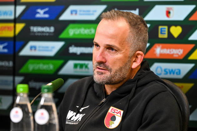 October 10, 2026, GER, Soccer, Men s, Bundesliga 1, Matchday 5, FC Augsburg vs. FC Bayern Munich, Manuel Baum (FC Augsburg), Post-match press conference, Augsburg WWK Arena, Bayern, Germany Copyright: xNordphotox xHafnerx