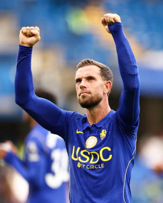 Chelsea gegen Bournemouth, 10. Oktober 2026, London, Premier League, Fußball: Chelsea gegen Bournemouth – Jordan Henderson von Chelsea feiert den Sieg. Foto: Jacques Feeney, Offside, London, Großbritannien Copyright: xJacquesxFeeneyx xOffsidexOffside