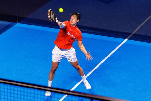 DÜSSELDORF, GERMANY - 10 OCTOBER 2026: Image shows Agustin Tapia (ARG) during CUPRA Germany Premier Padel P2 2026 Day 7: Semifinals at CASTELLO Düsseldorf on 10 10 2026 in Düsseldorf, Germany. Germany Copyright: xFröhlichxPascalx