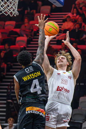 October 10, 2026 Basketball Season 2026–2027 2nd Bundesliga Pro A Matchday 4 Nuremberg Falcons Basketball Club NBC Kreisbau Kirchheim Knights AlSch xalxscx Desmond Watson 4, Kreisbau Kirchheim Knights Nicholas Nic Welp 20, Nuremberg Falcons BC NBC