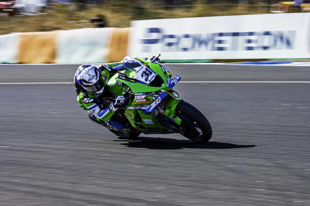 October 10, 2026, Cascais, Lisbon, Portugal: Garrett Gerloff of Kawasaki WorldSBK Team in action during the Race 1 of the FIM Superbike World Championship, WM, Weltmeisterschaft at Circuito Estoril on October 10, 2026 in Cascais, Portugal. Motorsports 2026: WorldSBK - Tissot Estoril Round  - ZUMAr200 20261010_zsp_r200_053 Copyright: xNunoxReisinhox