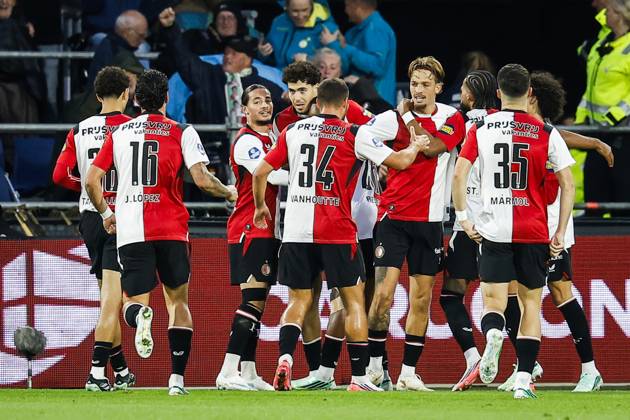 ROTTERDAM - Nacho Ferri of Feyenoord celebrates the 1-0 during the Dutch Eredivisie match between Feyenoord and AZ Alkmaar at Feyenoord stadium De Kuip on October 10, 2026 in Rotterdam, the Netherlands. BAS CZERWINSKI ANP Eredivisie 2026 27 xVIxANPxSportx xxANPxIVx 572042044 originalFilename: 572042044