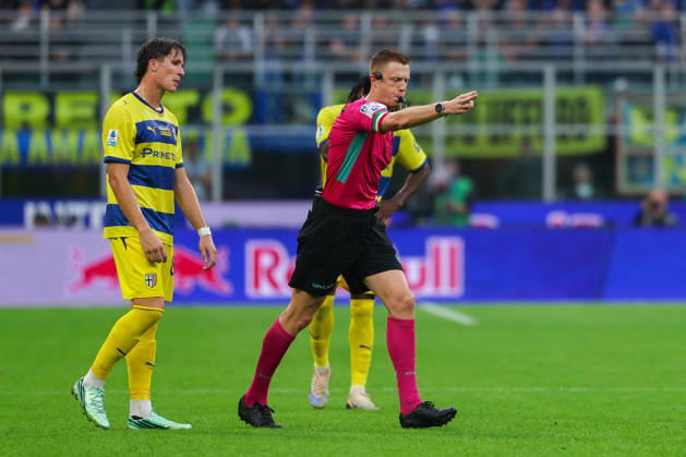 SOCCER - Serie A - Inter - FC Internazionale vs. Parma Calcio Photo by IPA ABACAPRESS.COM89510633 - Referee Federico Kevin Bonacina in action during a Serie A Enilive 2026 27 soccer match between FC Internazionale and Parma Calcio 1913. Milan Italy Copyright: xIPAxSport ABACAx
