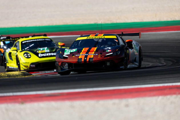 AUTO - ELMS - 4 HOURS OF PORTIMAO 2026 50 TOLEDO Custodio (usa), WADOUX Lilou (fra), AGOSTINI Riccardo (ita), Richard Mille AF Corse, Ferrari 296 LMGT3 Evo, LMGT3, action during the 4 Hours of Portimao 2026, 6th round of the 2026 European Le Mans Series on the Autodromo Internacional do Algarve from October 8 to 10, 2026 in Portimao, Portugal - Copyright: xJoaoxFilipex