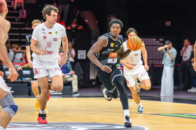 October 10, 2026 Basketball Season 2026–2027 2nd Bundesliga Pro A Matchday 4 Nuremberg Falcons Basketball Club NBC Kreisbau Kirchheim Knights AlSch xalxscx Daniel Helterhoff 13, Nuremberg Falcons BC NBC Philip Alston 1, Kreisbau Kirchheim Knights
