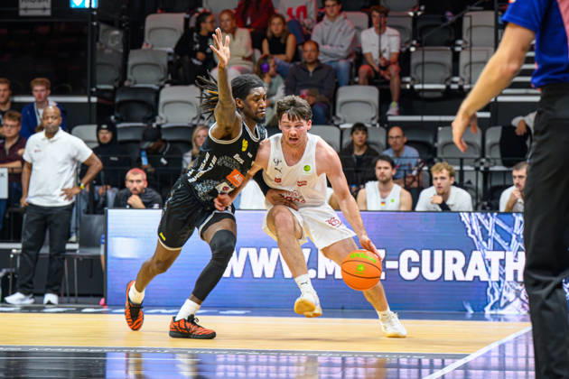 October 10, 2026 Basketball Season 2026–2027 2nd Bundesliga Pro A Matchday 4 Nuremberg Falcons Basketball Club NBC Kreisbau Kirchheim Knights AlSch xalxscx Tyrel Morgan 11, Kreisbau Kirchheim Knights Nate Heise 33, Nuremberg Falcons BC NBC