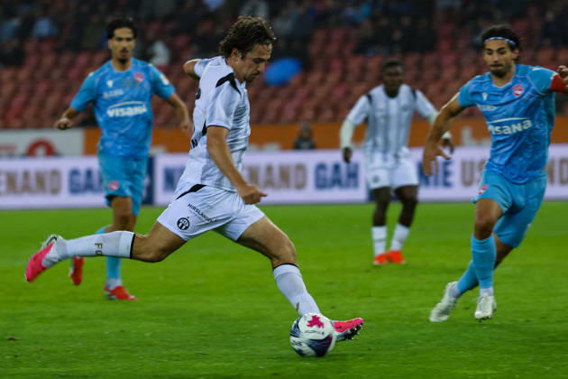 FC Zurich vs. FC Thun, Brack Super League, October 10, 2026. Scorer of the 3-1 goal for FC Zurich, Doron Lichtenstein, during the soccer match, Brack Super League, FC Zurich vs. FC Thun, October 10, 2026, Letzigrund Stadium, Zurich, Switzerland Zurich Letzigrund Stadium Zurich Switzerland
