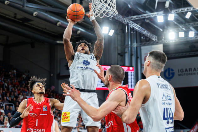 Jonathan Baehre, BMA365 Bamberg Baskets, 01, Anthony Gaines, Syntainics MBC, 11, Daniel Keppeler, BMA365 Bamberg Baskets, 31, Jure Planinic, Syntainics MBC, 44, BMA365 Bamberg Baskets vs. Syntainics MBC, Basketball, easyCredit BBL, Matchday 5, October 10, 2026 BMA365 Bamberg Baskets vs. Syntainics MBC, Basketball, easyCredit BBL, Matchday 5, October 10, 2026 Bamberg Copyright: xEibner-Pressefoto G.xSantemizx EP_EER