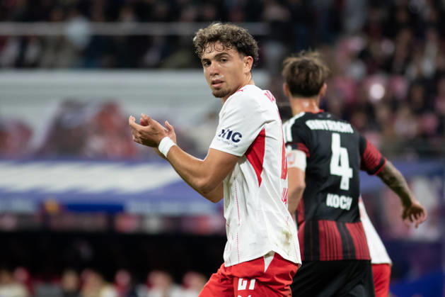 1 German Bundesliga: RB Leipzig vs. Eintracht Frankfurt, October 10, 2026, Neil El Aynaoui, 21, RB Leipzig, LEIPZIG, GERMANY, OCTOBER 10, Bundesliga match between RB Leipzig and Eintracht Frankfurt at the Red Bull Arena on Matchday 5 of the 1. Bundesliga on October 10, 2026 in Leipzig, Germany. DFL regulations prohibit any use of photographs as image sequences and or quasi-video. Copyright: xBEAUTIFULxSPORTS JanxKaeferx