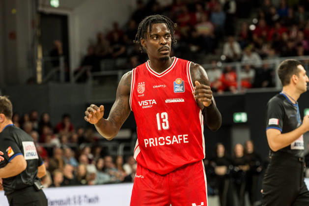 Bamberg, Germany, October 10, 2026; easyCredit BBL 2026–2027, Matchday 5; BMA365 Bamberg Baskets vs. Syntainics MBC; Pictured: Trevon Scott; Bamberg; Brose Arena; Bavaria Copyright: xFotostandx xSchmittx
