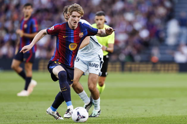 October 10, 2026, Barcelona, Barcelona, Spain: Anthony Gordon of FC Barcelona, Barca in action during the Spanish league, LaLiga EA Sports, football match played between FC Barcelona and Getafe CF at Spotify Camp Nou stadium on October 10, 2026 in Barcelona, Spain. FC Barcelona V Getafe CF - LaLiga EA Sports - ZUMAa181 20261010_zaa_a181_082 Copyright: xJavierxBorregox