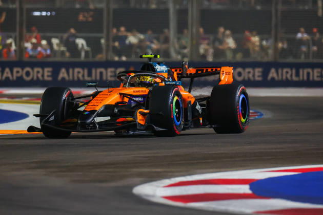 Formula 1 Singapore Grand Prix SINGAPORE - OCTOBER 10: McLaren s driver Lando Norris during the Qualifying Session at the Formula One Grand Prix of Singapore, at the Marina Bay Street Circuit in Singapore, on October 10, 2026. Daniel Ceng Anadolu Singapore Singapore. Editorial use only. Please get in touch for any other usage.  Copyright: x2026xAnadoluxDanielxCengx
