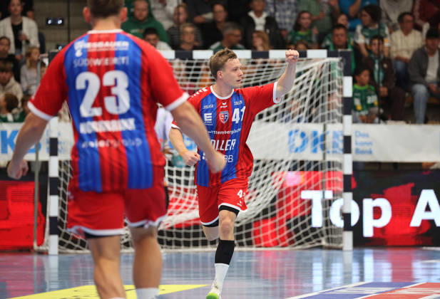 October 10, 2026, Germany, Göppingen, Opel HBL Bundesliga Handball, FRISCH AUF Göppingen vs. SG BBM Bietigheim, Till Hermann (BBM)
