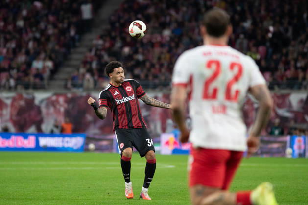 1 German Bundesliga RB Leipzig vs. Eintracht Frankfurt October 10, 2026 Pharrell Nnamdi Collins 34, Eintracht Frankfurt LEIPZIG, GERMANY OCTOBER 10 Bundesliga match between RB Leipzig and Eintracht Frankfurt at the Red Bull Arena on Matchday 5 of the Bundesliga on October 10, 2026 in Leipzig, Germany. DFL regulations prohibit any use of photographs as image sequences and or quasi-video. Copyright: xBEAUTIFULxSPORTS JanxKaeferx