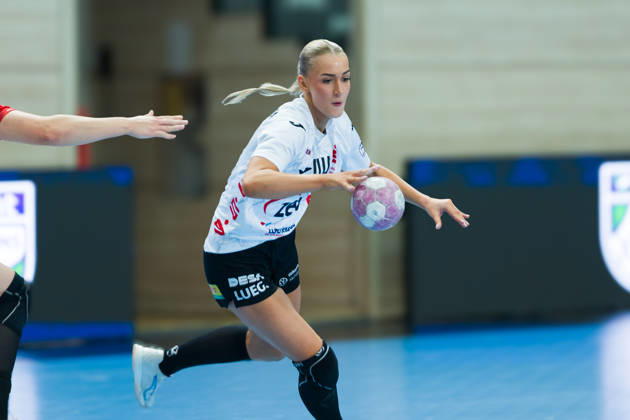 Julia Niewiadomska Zwickau, 44, SV Union Halle Neustadt vs. BSV Sachsen Zwickau, Women s Handball Bundesliga, 1st Bundesliga, Matchday 5, 2026–27 Season, October 10, 2026, Halle SWH Arena, Saxony-Anhalt, Germany