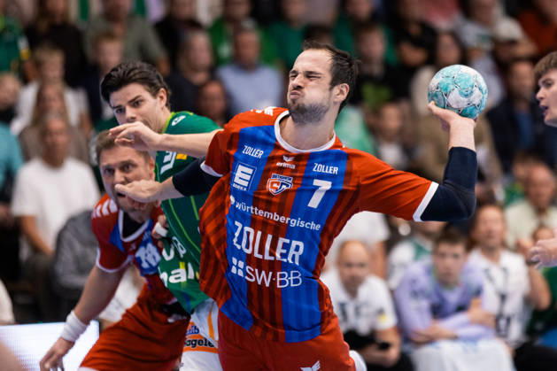 Domikin CLAUS of SG BBM Bietigheim, No. 07, scores a goal; action; shot on goal; GER, FRISCH AUF Goeppingen vs. SG BBM Bietigheim, Handball, Bundesliga, OPEL HBL, Matchday 8, 2026–2027 season, October 10, 2026, GER, FRISCH AUF Göppingen vs. SG BBM Bietigheim, Handball, Bundesliga, OPEL HBL, Matchday 8, 2026–2027 season, October 10, 2026, Göppingen Copyright: xEibnerxPressefoto OliverxSchmidtx EP_OST