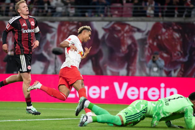 1 Bundesliga RB Leipzig vs. Eintracht Frankfurt October 10, 2026 Goal scorer: Antonio Nusa 7, RB Leipzig players celebrate after scoring LEIPZIG, GERMANY OCTOBER 10 Bundesliga match between RB Leipzig and Eintracht Frankfurt at the Red Bull Arena on Matchday 5 of the Bundesliga on October 10, 2026 in Leipzig, Germany. DFL regulations prohibit any use of photographs as image sequences and or quasi-video. Copyright: xBEAUTIFULxSPORTS JanxKaeferx