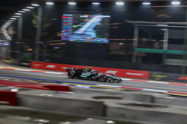 2026 Formula 1 Singapore Grand Prix SINGAPORE - OCT 10: Mercedes’s driver Kimi Antonelli during the Qualifying Session at the Formula One Grand Prix of Singapore, at the Marina Bay Street Circuit in Singapore, on October 10, 2026. Daniel Ceng Anadolu Singapore Singapore. Editorial use only. Please get in touch for any other usage.  Copyright: x2026xAnadoluxDanielxCengx