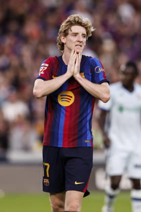October 10, 2026, Barcelona, Barcelona, Spain: Anthony Gordon of FC Barcelona, Barca laments during the Spanish league, LaLiga EA Sports, football match played between FC Barcelona and Getafe CF at Spotify Camp Nou stadium on October 10, 2026 in Barcelona, Spain. FC Barcelona V Getafe CF - LaLiga EA Sports - ZUMAa181 20261010_zaa_a181_101 Copyright: xJavierxBorregox