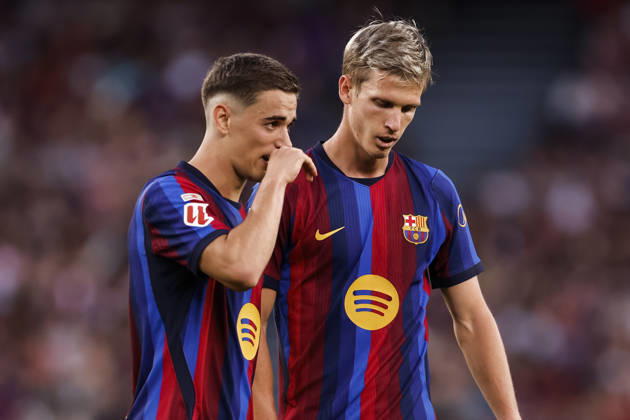 October 10, 2026, Barcelona, Barcelona, Spain: Gavi and Dani Olmo of FC Barcelona, Barca speak during the Spanish league, LaLiga EA Sports, football match played between FC Barcelona and Getafe CF at Spotify Camp Nou stadium on October 10, 2026 in Barcelona, Spain. FC Barcelona V Getafe CF - LaLiga EA Sports - ZUMAa181 20261010_zaa_a181_104 Copyright: xJavierxBorregox