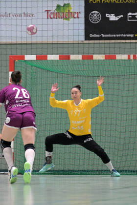 Sara Suba, TusSies Metzingen, No. 77 in goal; TusSies Metzingen vs. SCM Ramnicu Valcea, Handball, EHF, Europa League Qualification Second Leg, 2026–2027 Season, October 10, 2026, TusSies Metzingen vs. SCM Ramnicu Valcea, Handball, EHF, Europa League Qualification Second Leg, 2026–2027 Season, October 10, 2026, Metzingen Copyright: xEibner-Pressefotox EP_TBR
