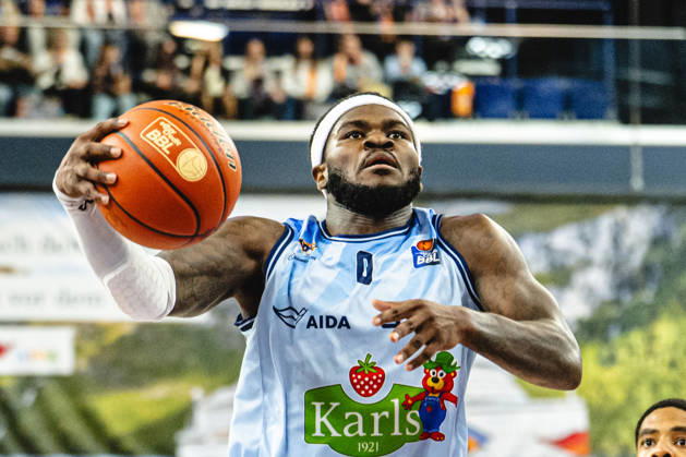 Rostock, Germany, October 10, 2026; easyCredit BBL 2026–2027, Matchday 5: Rostock Seawolves vs. Fitness First Würzburg Baskets. Pictured: TJ Crockett Jr., Rostock Seawolves Copyright: xFotostandx xVoelkerx