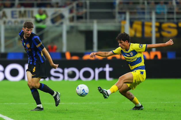 SOCCER - Serie A - Inter - FC Internazionale vs. Parma Calcio Photo by IPA ABACAPRESS.COM89512906 - Petar Sucic of FC Internazionale in action during the Serie A Enilive 2026 27 soccer match between FC Internazionale and Parma Calcio 1913. Milan Italy  Copyright: xIPAxSport ABACAx