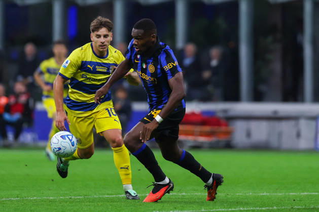 SOCCER - Serie A - Inter - FC Internazionale vs. Parma Calcio Photo by IPA ABACAPRESS.COM89512907 - Ange-Yoan Bonny of FC Internazionale in action during a Serie A Enilive 2026 27 soccer match between FC Internazionale and Parma Calcio 1913. Milan Italy  Copyright: xIPAxSport ABACAx