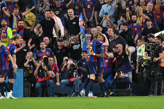 FC Barcelona, Barca v GETAFE CF SPOTIFY CAMP NOU. BARCELONA October 10,2026 FC BARCELONA vs GETAFE CF OCTOBER 10 ,2026 Gabriel Jesus (9) of FC Barcelona celebrates scoring his team s second goal with Anthony Gordon (17) of FC Barcelona during the match between FC Barcelona and Getafe CF corresponding to the eighth day of La Liga EA Sports at at Spotify Camp Nou in Barcelona, Spain. Barcelona ESP Copyright: xS.xRosx