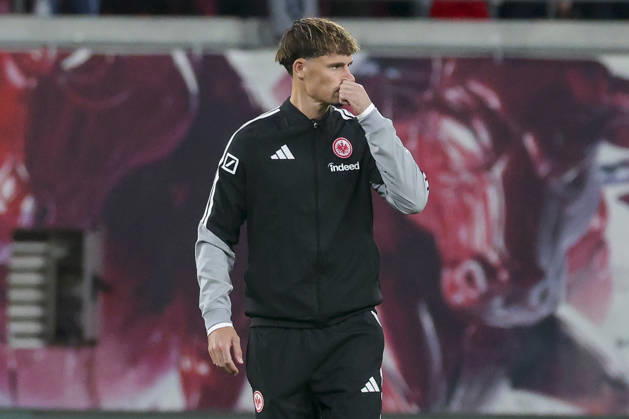 Robin Koch of Eintracht Frankfurt looks disappointed during the Bundesliga match between RB Leipzig and Eintracht Frankfurt, Red Bull Arena on October 10, 2026, in Leipzig, Germany. Photo by Marco Steinbrenner, DeFodi Images. Robin Koch of Eintracht Frankfurt looks dejected during the Bundesliga match between RB Leipzig and Eintracht Frankfurt at Red Bull Arena on October 10, 2026 in Leipzig, Germany. Photo by Marco Steinbrenner, DeFodi Images. DFB and DFL regulations prohibit any use of photographs as image sequences and or quasi-video. Photo by Marco Steinbrenner, DeFodi Images.