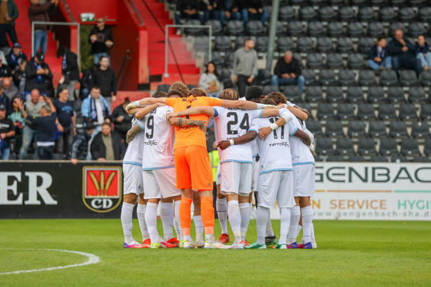 SV Waldhof Mannheim Team, Pre-Game Motivation: Soccer 3rd Division, Matchday 8, SG Sonnenhof Großaspach vs. SV Waldhof Mannheim on October 10, 2026, at the WIRmachenDRUCK Arena in Aspach Großaspach, Germany; Aspach Großaspach WIRmachenDRUCK Arena, Germany Copyright: xFranzxReindelx