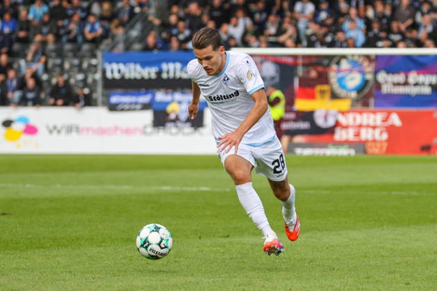 Diego Michel, SV Waldhof Mannheim, 28, Soccer 3rd Division, Matchday 8, SG Sonnenhof Großaspach vs. SV Waldhof Mannheim on October 10, 2026, at the WIRmachenDRUCK Arena in Aspach Großaspach, Germany; Aspach Großaspach, WIRmachenDRUCK Arena, Germany Copyright: xFranzxReindelx