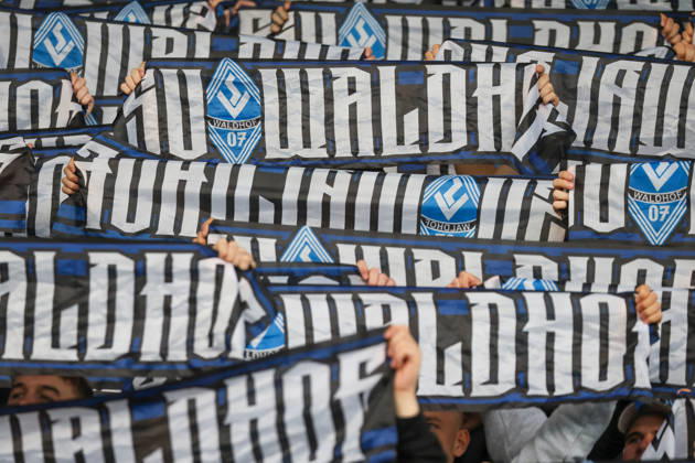 SV Waldhof Mannheim Soccer Fan Section, 3rd Division, Matchday 8, SG Sonnenhof Großaspach vs. SV Waldhof Mannheim on October 10, 2026, at the WIRmachenDRUCK Arena in Aspach Großaspach, Germany; Aspach Großaspach, WIRmachenDRUCK Arena, Germany Copyright: xFranzxReindelx