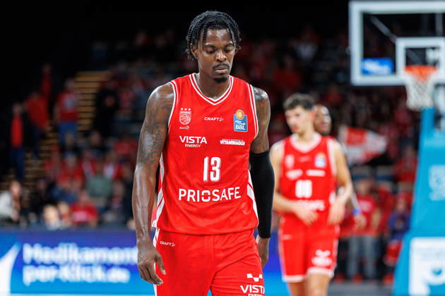 Trevon Scott, BMA365 Bamberg Baskets, 13, single image, single photo, portrait, disappointed, disappointment, negative emotions, negative emotion, BMA365 Bamberg Baskets vs. Syntainics MBC, basketball, easyCredit BBL, Matchday 5, October 10, 2026 BMA365 Bamberg Baskets vs. Syntainics MBC, basketball, easyCredit BBL, Matchday 5, October 10, 2026 Bamberg Copyright: xEibner-Pressefoto G.xSantemizx EP_EER