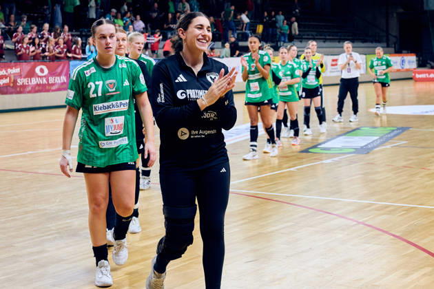 Fuechse Berlin celebrate a draw, GER, Women s Handball Bundesliga 2, Fuechse Berlin vs. SG Nürtingen-Zizishausen, 2026–27 season, Matchday 5, October 10, 2026, GER, Women’s Handball Bundesliga 2, Füchse Berlin vs. SG Nürtingen-Zizishausen, 2026–27 season, Matchday 5, October 10, 2026, Berlin Copyright: xEibner-Pressefotox xClaudiusxRauchx EP_CRH