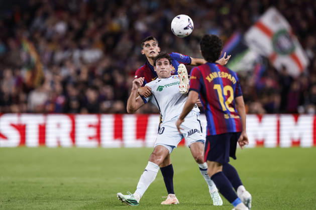 October 10, 2026, Barcelona, Barcelona, Spain: Gerard Martin of FC Barcelona, Barca and Ivan Azon of Getafe CF in action during the Spanish league, LaLiga EA Sports, football match played between FC Barcelona and Getafe CF at Spotify Camp Nou stadium on October 10, 2026 in Barcelona, Spain. FC Barcelona V Getafe CF - LaLiga EA Sports  - ZUMAa181 20261010_zaa_a181_107 Copyright: xJavierxBorregox