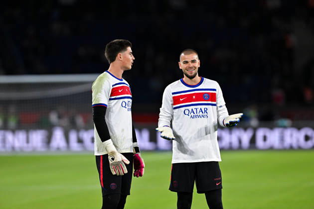 Paris Saint-Germain v Le Mans FC - Ligue 1 McDonald s 2026 2027 Lucas CHEVALIER of Paris Saint-Germain and Alessandro LONGONI of Paris Saint-Germain during Ligue 1 McDonald s match between Paris and Le Mans at Parc des Princes on October 10, 2026 in Paris, France. Paris France  Copyright: xBaptistexFernandezx 776573319