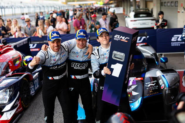 AUTO - ELMS - 4 HOURS OF PORTIMAO 2026 17 LANCHERE Paul (fra), JACOBY Alexander (bra), IGLESIAS Louis (fra), CLX Motorsport, Ligier JS P325 - Toyota, LMP3, celebration winner during the 4 Hours of Portimao 2026, 6th round of the 2026 European Le Mans Series on the Autodromo Internacional do Algarve from October 8 to 10, 2026 in Portimao, Portugal -  Copyright: xJoaoxFilipex