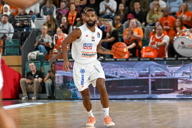 Marvin Heckel, ratiopharm Ulm, 47 on the ball: RASTA Vechta vs. ratiopharm Ulm, easyCredit Basketball Bundesliga, Matchday 5, 2026–2027 season, October 10, 2026, RASTA Vechta vs. ratiopharm Ulm, easyCredit Basketball Bundesliga, Matchday 5, 2026–2027 season, October 10, 2026, Vechta Copyright: xEibner-Pressefoto RobertxGertzenx EP_RGN