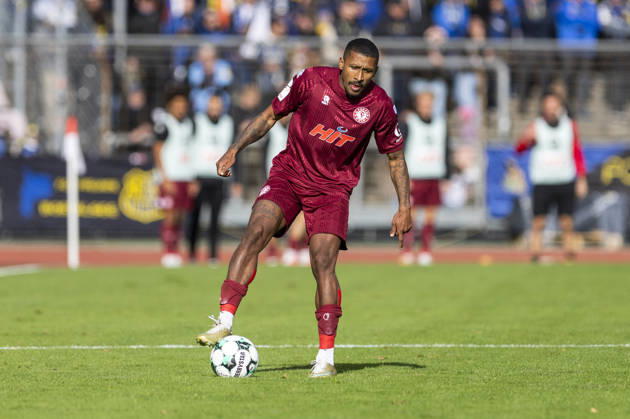 3rd Division, Fortuna Cologne vs. 1. FC Saarbrücken, October 10, 2026, Florian Heister, Fortuna Cologne, 17, 3rd Division, Fortuna Cologne vs. 1. FC Saarbrücken, Matchday 8, on October 10, 2026, Südstadion, Cologne DFB regulations prohibit any use of photographs as image sequences and or quasi-video Copyright: xBEAUTIFULxSPORTS Meuselx